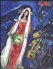 Marc Chagall - La Mariee painting